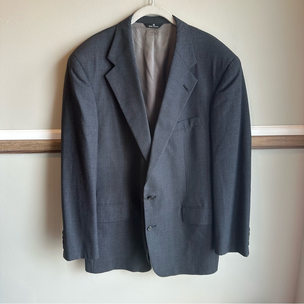 Vintage Polo University Club Ralph Lauren Virgin Wool Gray Jacket Blazer​​